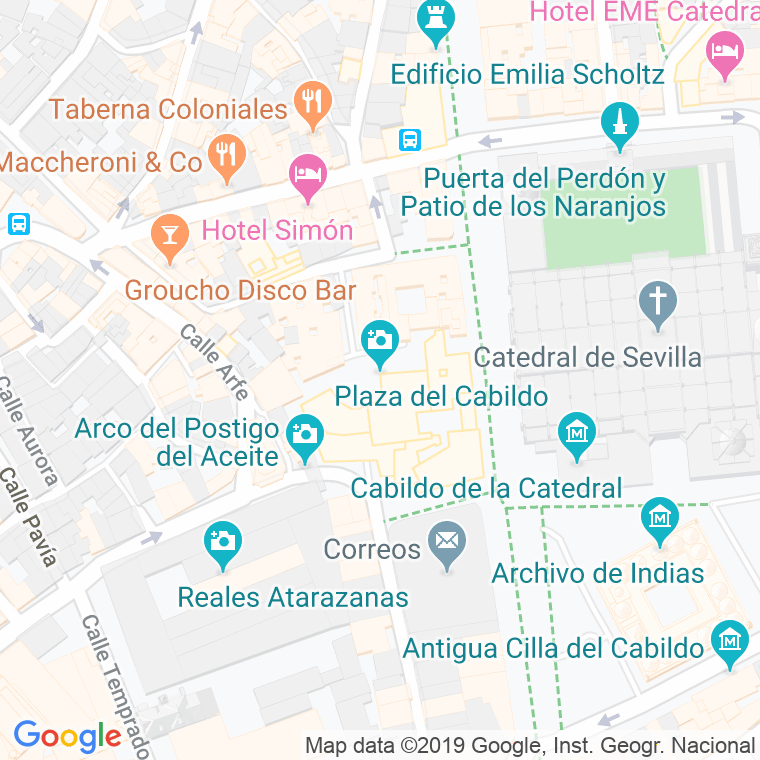 Código Postal calle Cabildo, plaza en Sevilla