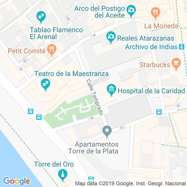 Código Postal calle Temprado en Sevilla
