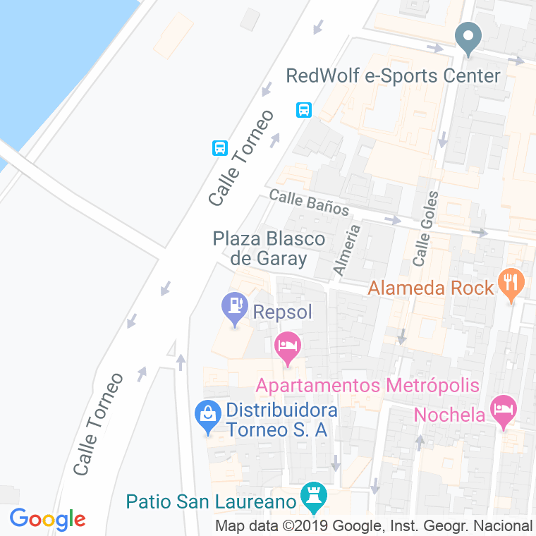 Código Postal calle Blasco De Garay, plaza en Sevilla