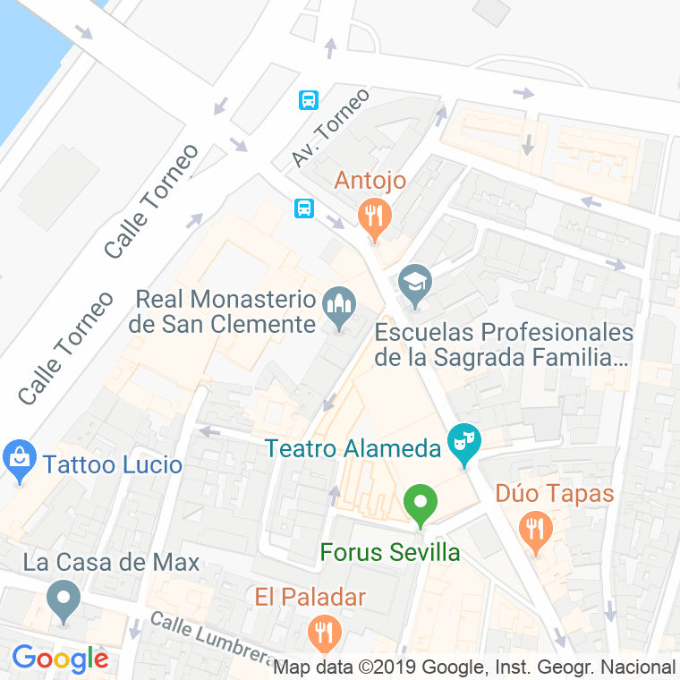 Código Postal calle Compas De San Clemente en Sevilla