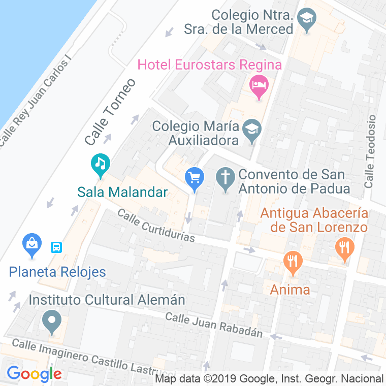 Código Postal calle Cristo Del Buen Fin en Sevilla