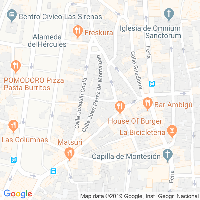 Código Postal calle Cruz De La Tinaja en Sevilla