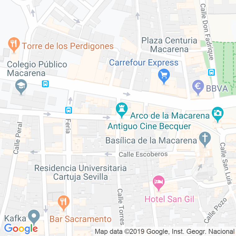 Código Postal calle Fray Luis Sotelo en Sevilla