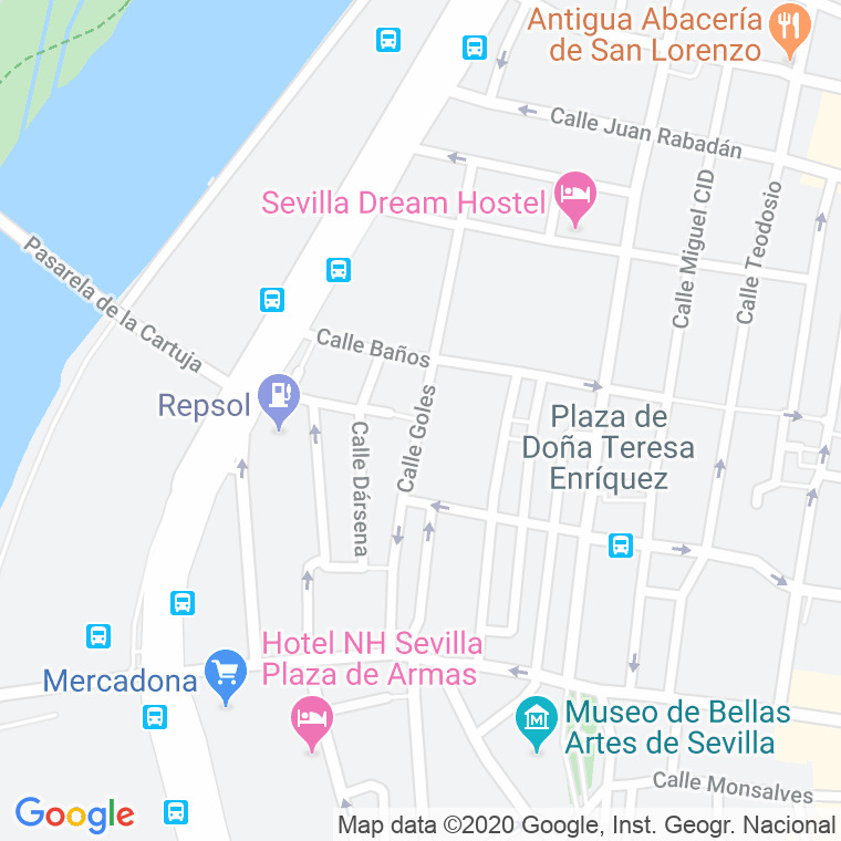 Código Postal calle Goles en Sevilla