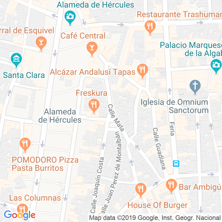 Código Postal calle Mata, plaza en Sevilla