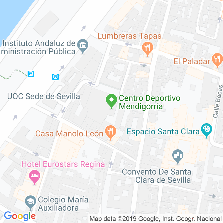 Código Postal calle Mendigorria en Sevilla