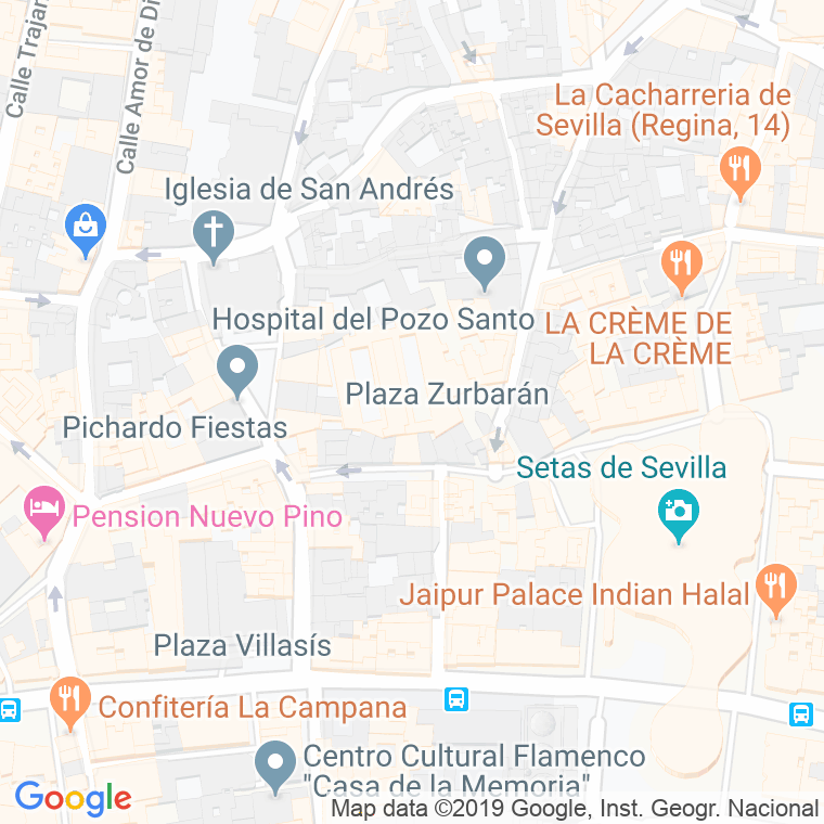 Código Postal calle Azahares, pasaje en Sevilla
