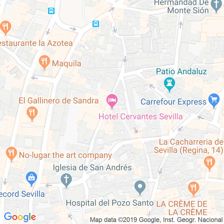 Código Postal calle Cervantes en Sevilla