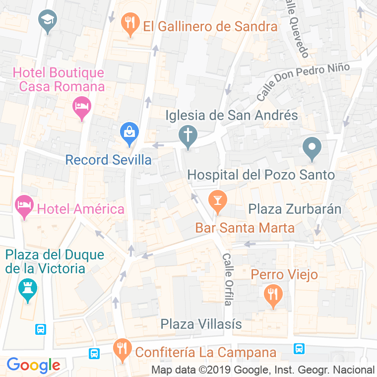 Código Postal calle Daoiz en Sevilla