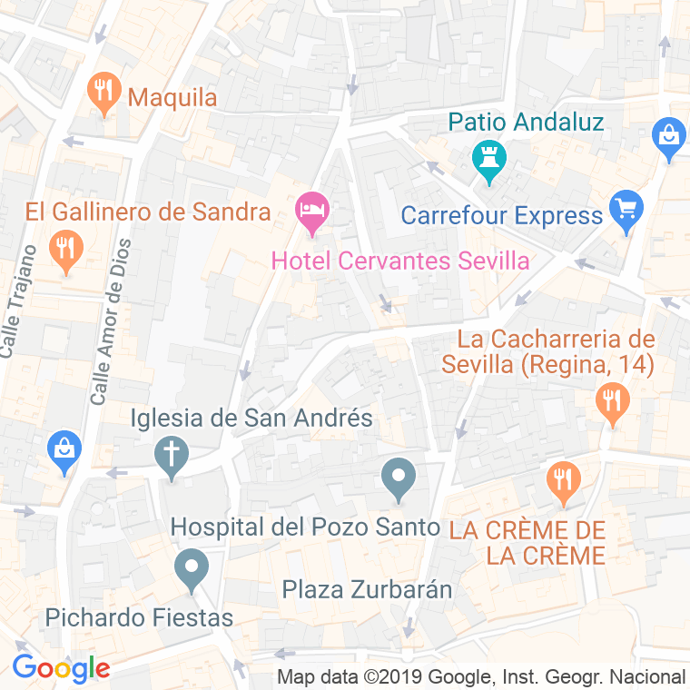 Código Postal calle Don Pedro Niño en Sevilla