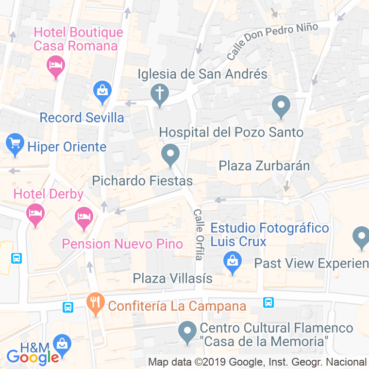 Código Postal calle Fernando De Herrera, plaza en Sevilla