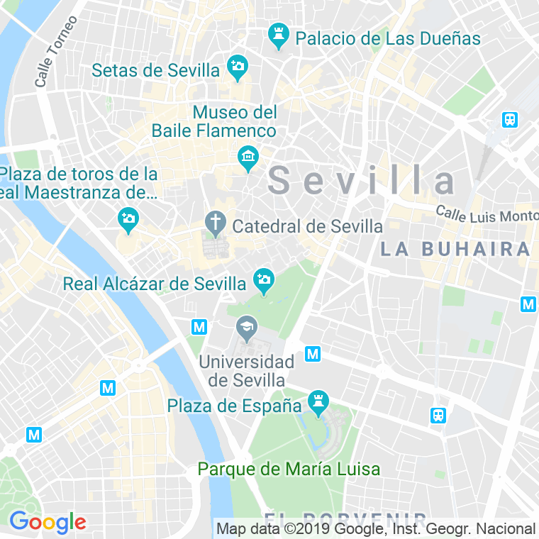 Código Postal calle Antigua Calle De San Acasio en Sevilla