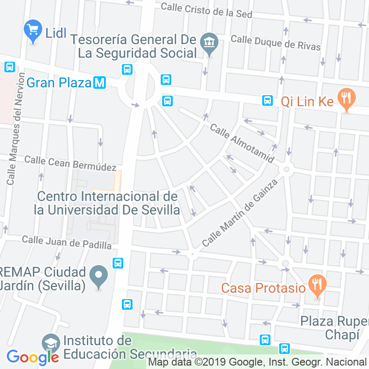 Código Postal calle Fray Hernando De Santiago en Sevilla