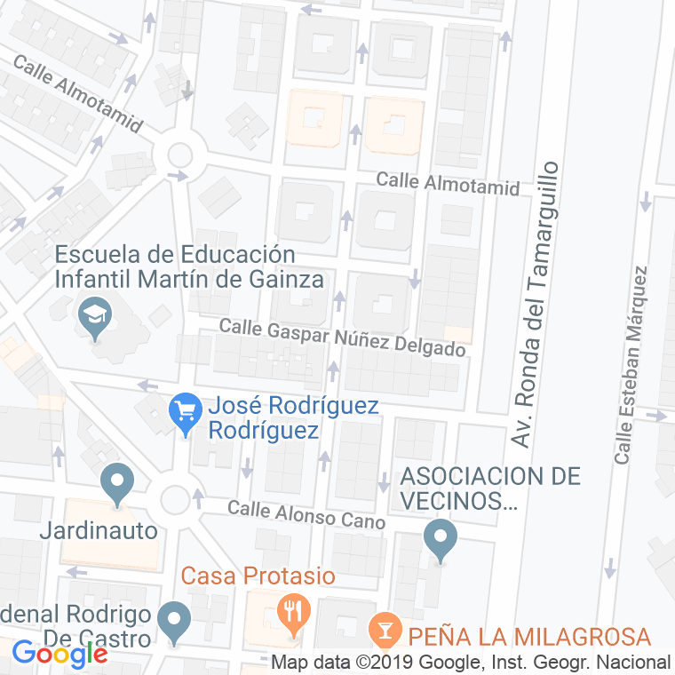 Código Postal calle Gaspar Nuñez Delgado en Sevilla