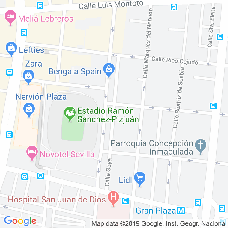 Código Postal calle Goya en Sevilla