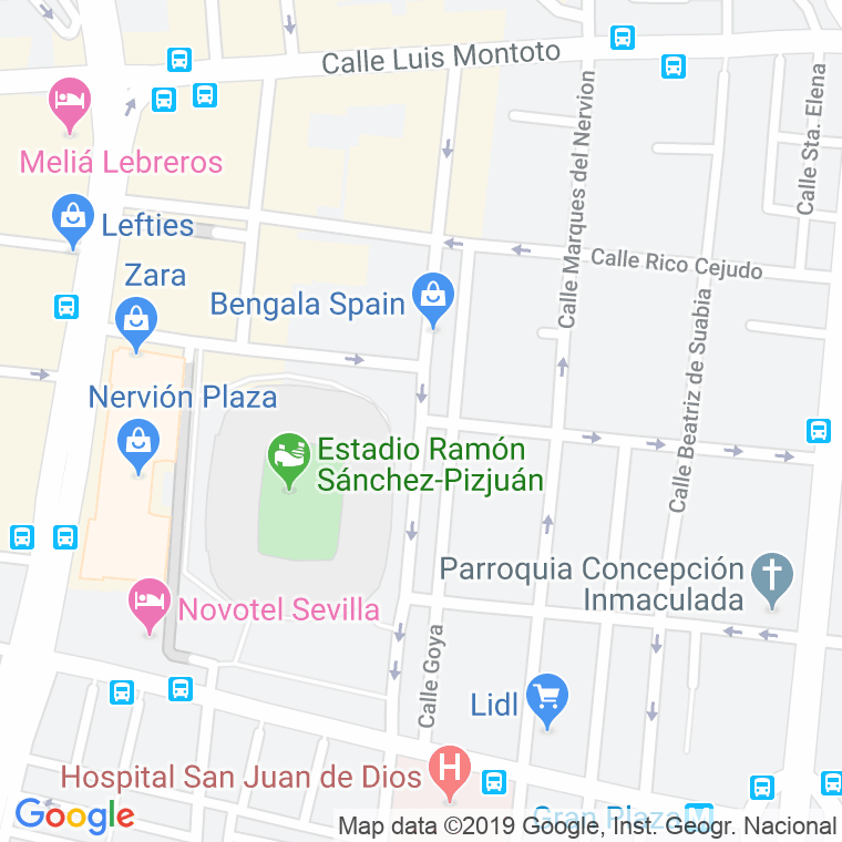 Código Postal calle Jose Luis De Casso en Sevilla