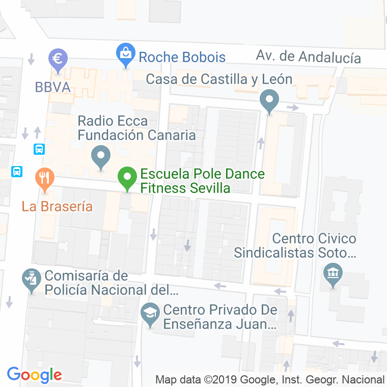 Código Postal calle Juan Curiel en Sevilla