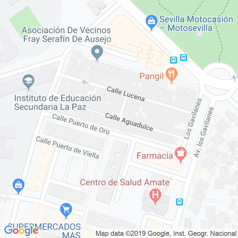 Código Postal calle Aguadulce en Sevilla