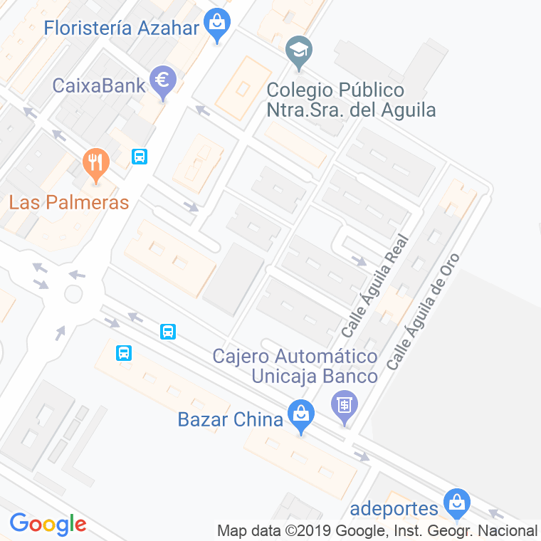 Código Postal calle Aguila Barbuda en Sevilla