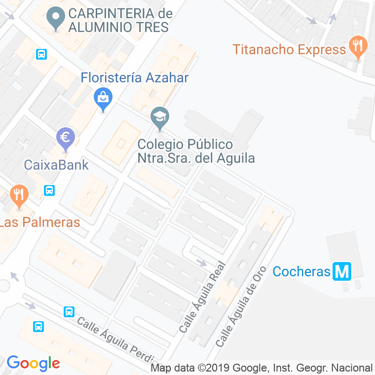 Código Postal calle Aguila Culebrera en Sevilla