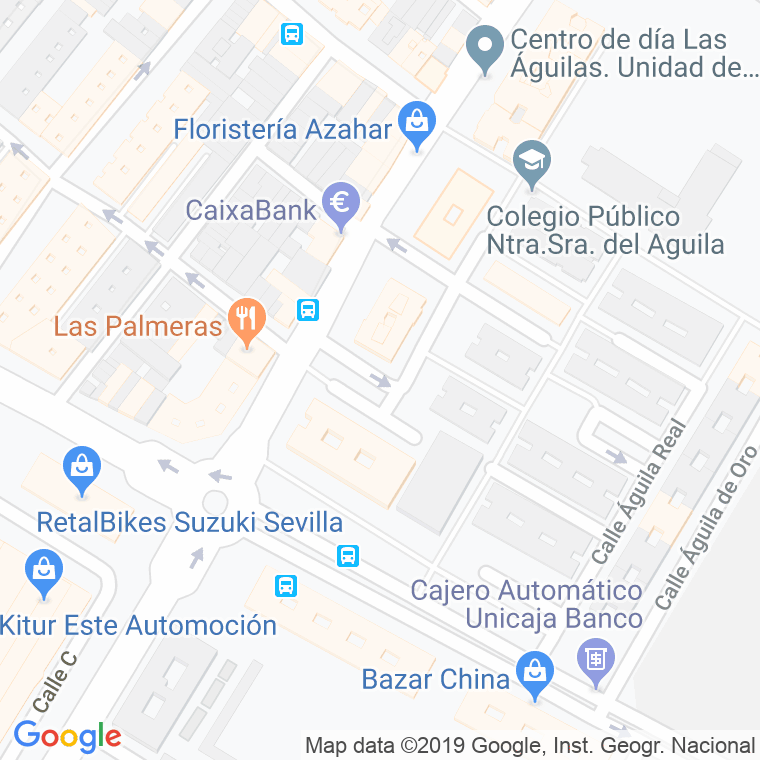 Código Postal calle Aguila Imperial en Sevilla