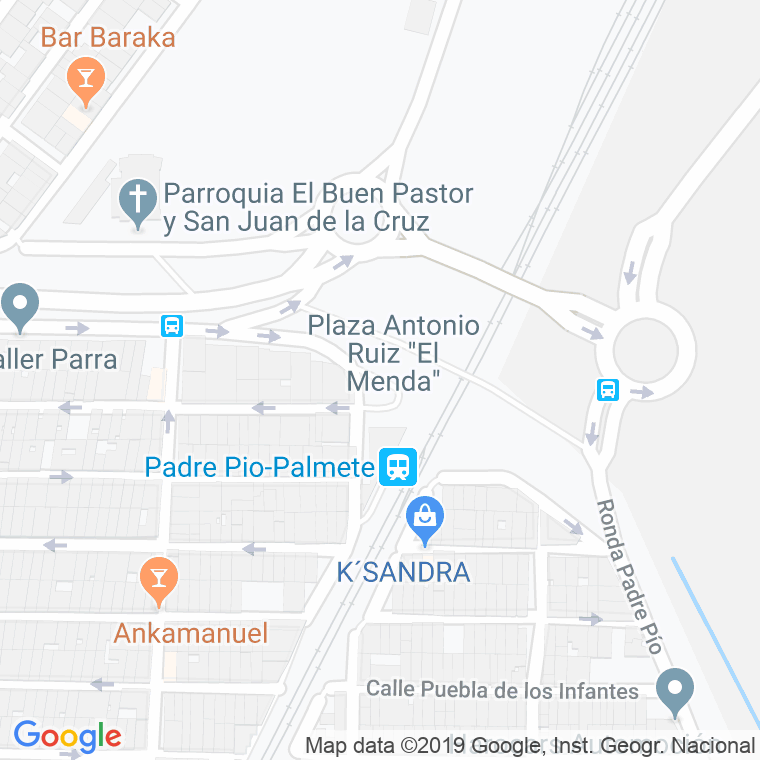 Código Postal calle Antonio Ruiz "El Menda", plaza en Sevilla