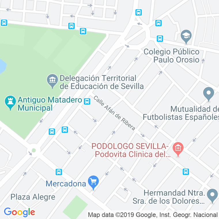 Código Postal calle Aragon en Sevilla