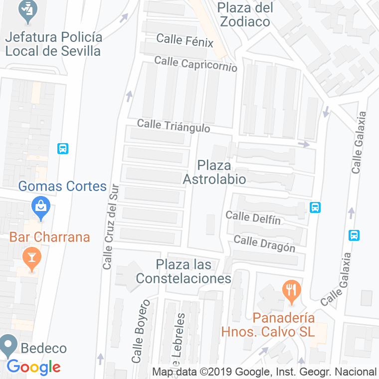 Código Postal calle Astrolabio en Sevilla