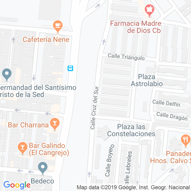 Código Postal calle Brujula en Sevilla