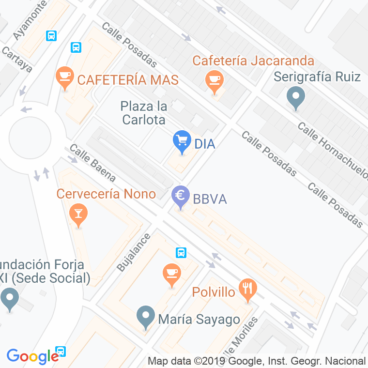 Código Postal calle Bujalance en Sevilla