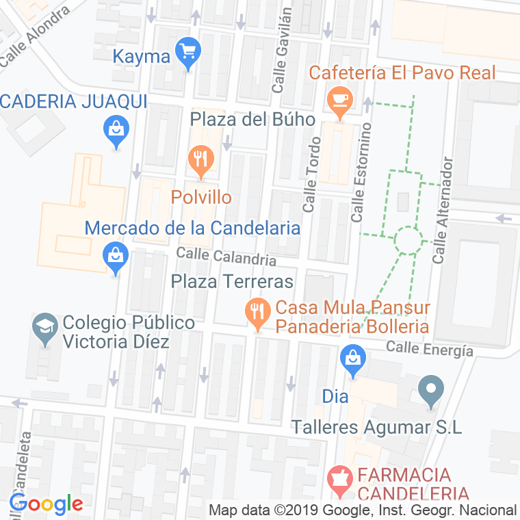 Código Postal calle Calandria en Sevilla