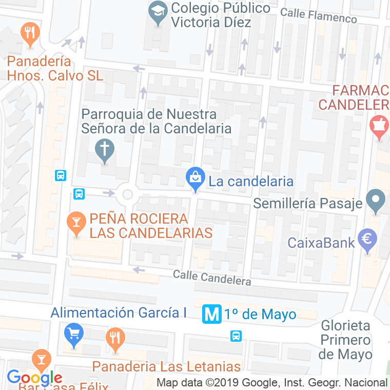 Código Postal calle Candelario en Sevilla
