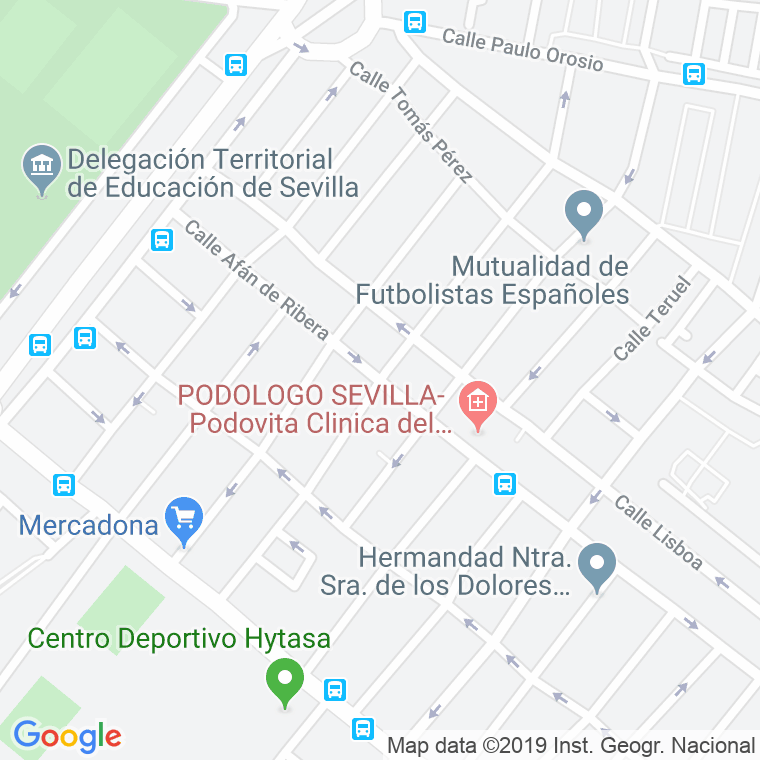 Código Postal calle Juan De Ledesma en Sevilla