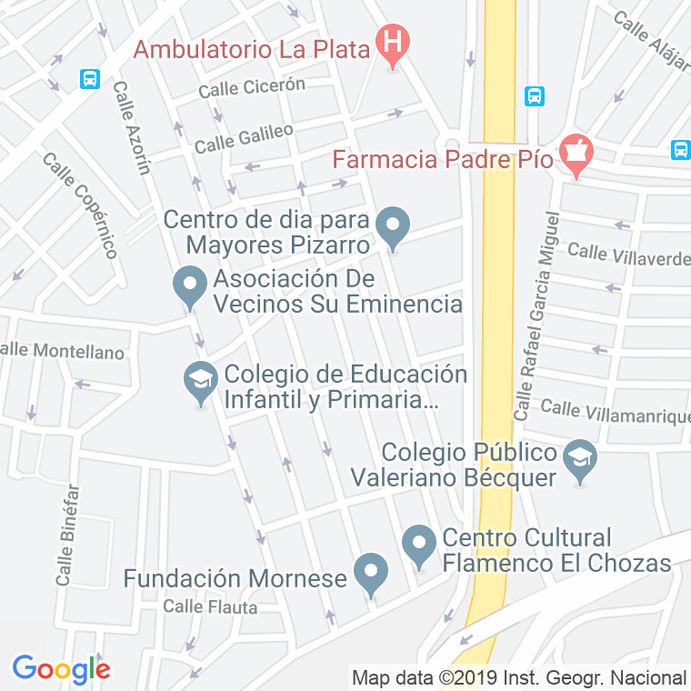 Código Postal calle Ricardo Palma en Sevilla