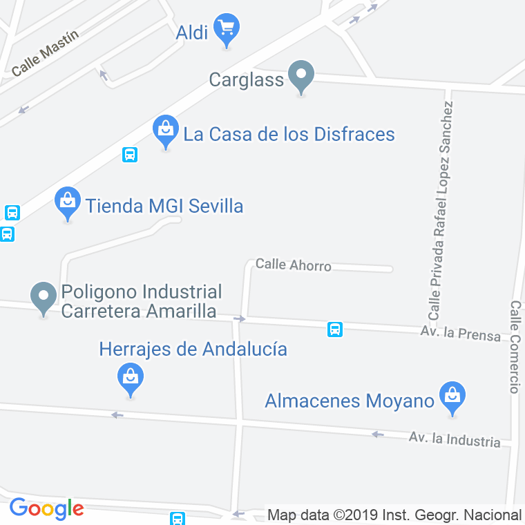 Código Postal calle Ahorro en Sevilla