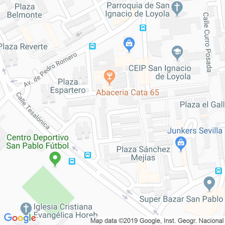 Código Postal calle Antonio Fuentes en Sevilla