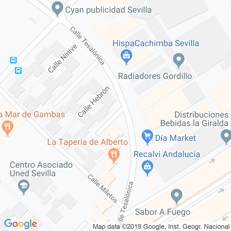 Código Postal calle Cafarnaun en Sevilla