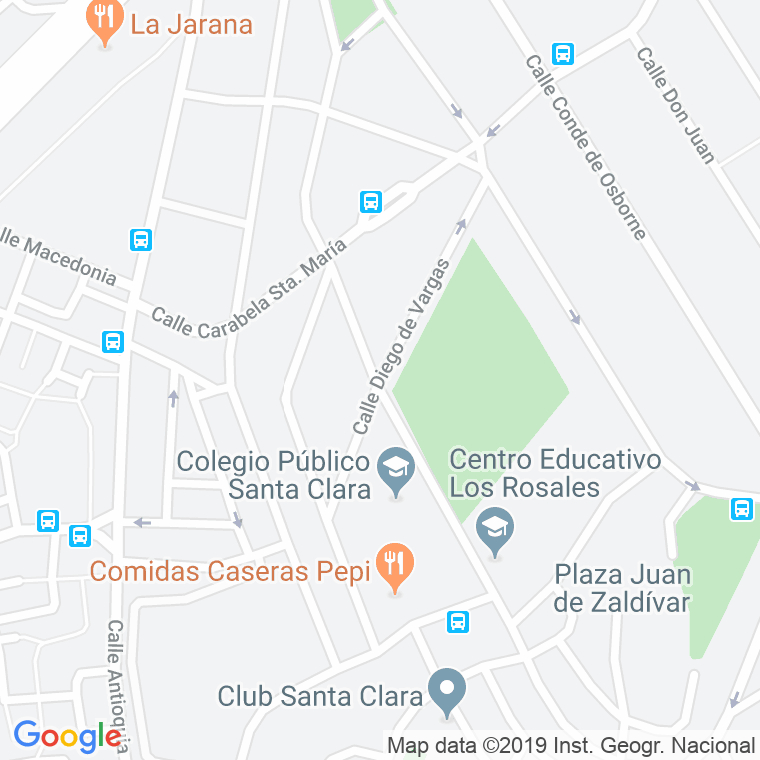Código Postal calle Diego De Vargas en Sevilla