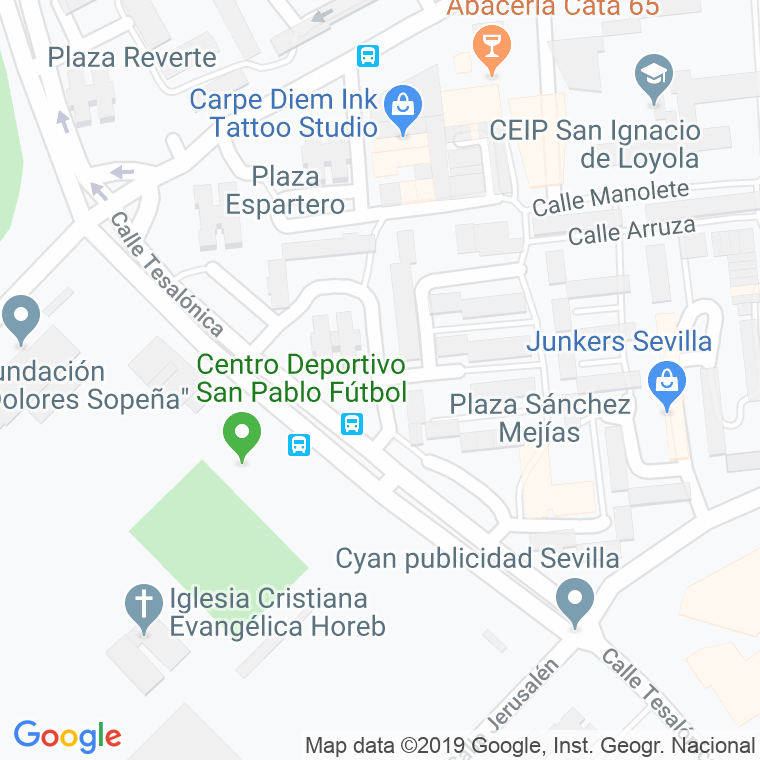 Código Postal calle Gitanillo De Triana en Sevilla