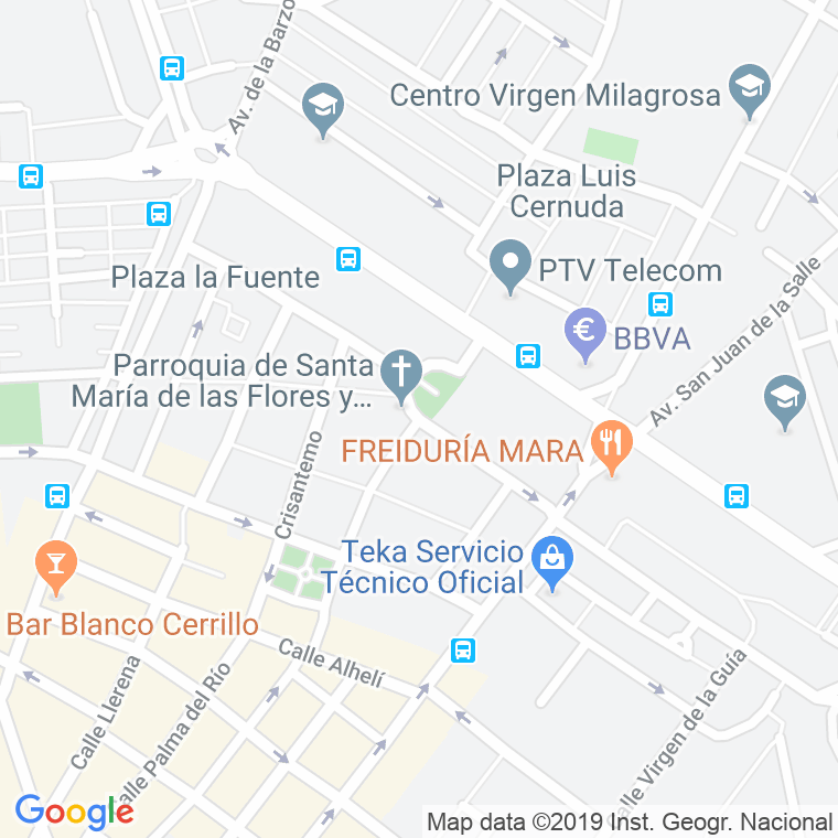 Código Postal calle Begonia en Sevilla