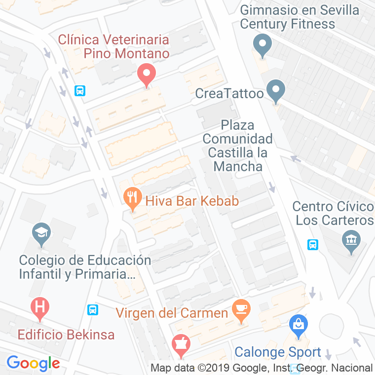 Código Postal calle Comunidad Andaluza en Sevilla