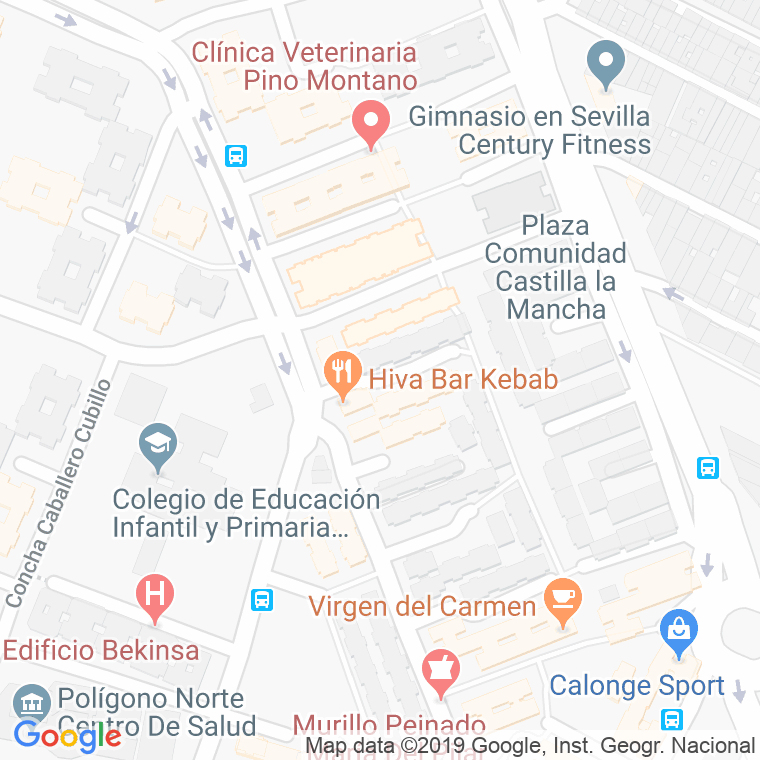 Código Postal calle Comunidad Gallega en Sevilla