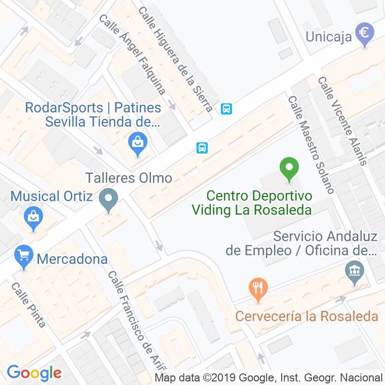 Código Postal calle Dinastia Musicos Palatin en Sevilla