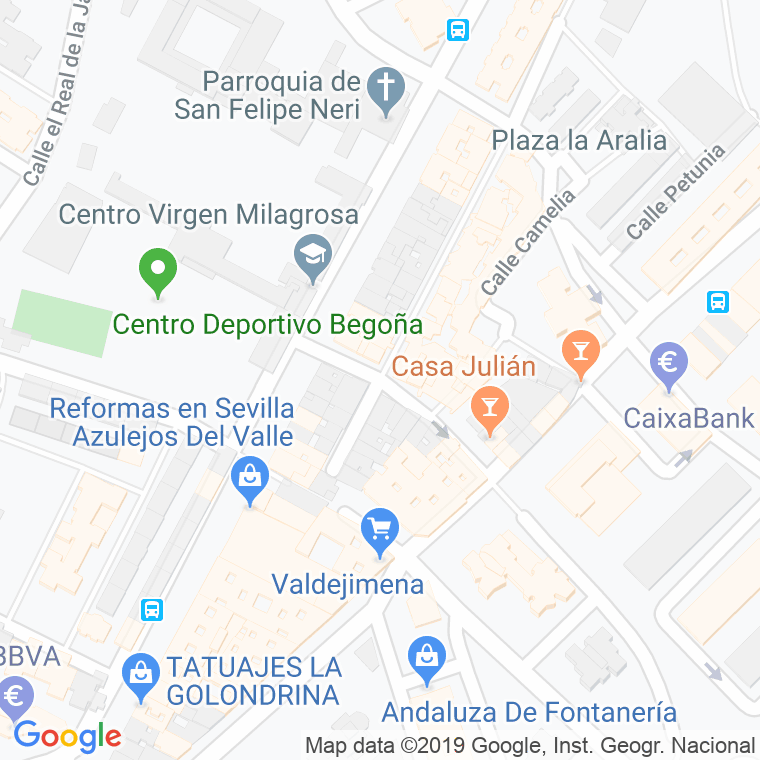 Código Postal calle Faura en Sevilla
