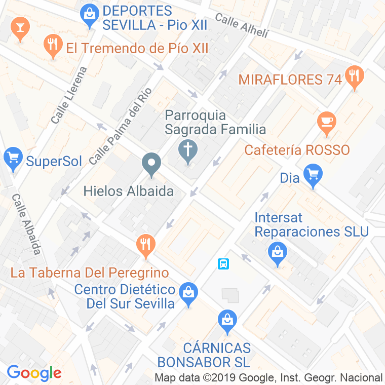 Código Postal calle Francisco Moraga en Sevilla
