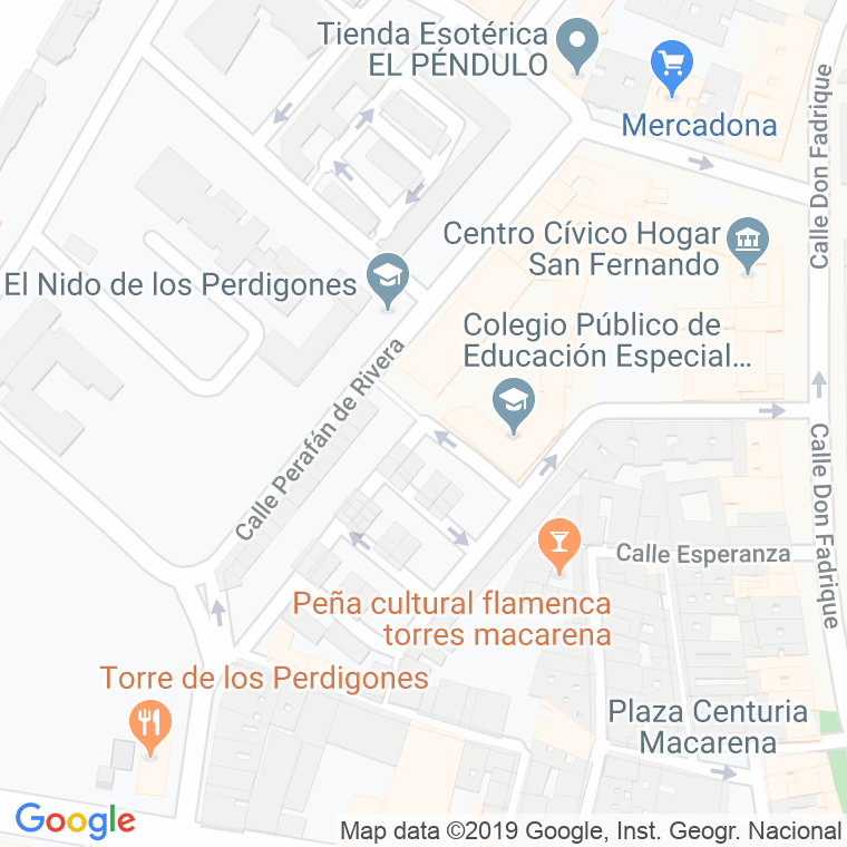 Código Postal calle Basilica en Sevilla