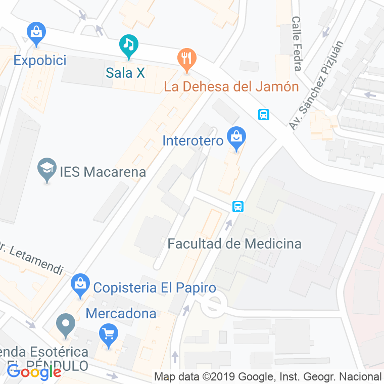Código Postal calle Doctor Barraquer, plaza en Sevilla