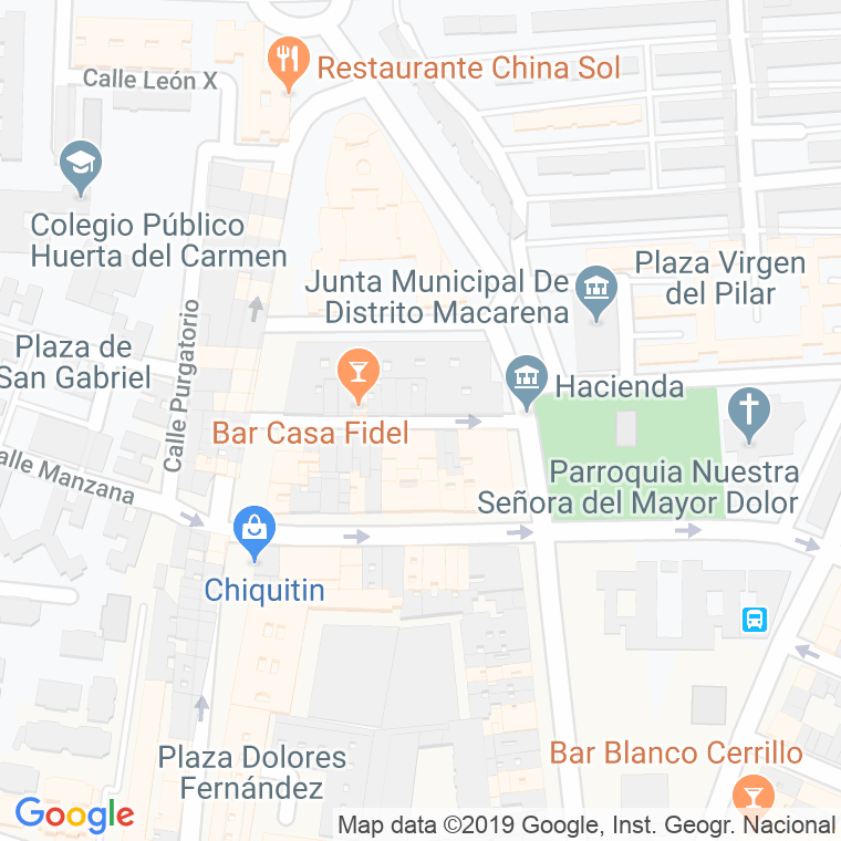 Código Postal calle Fray Luis De Granada en Sevilla