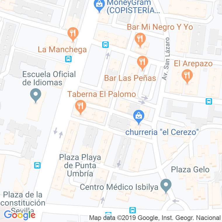 Código Postal calle Playa De Chipiona en Sevilla