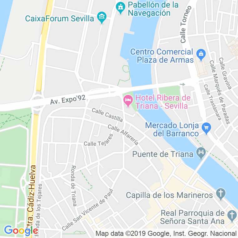 Código Postal calle Castilla en Sevilla